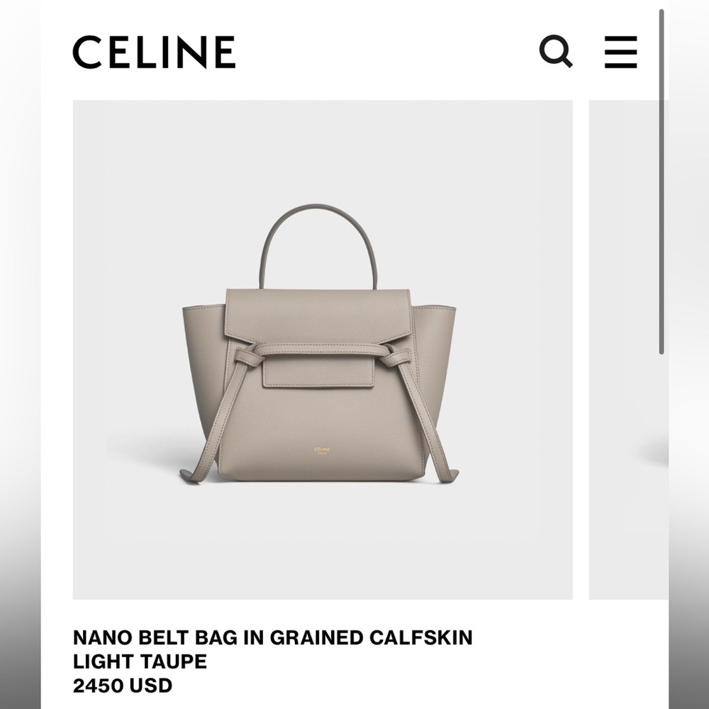Celine light taupe crossbody